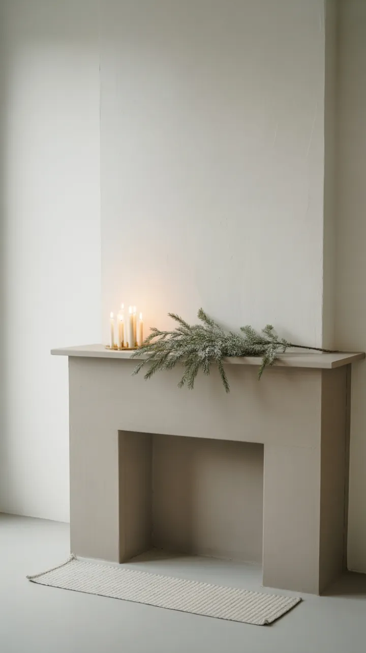 Understated Hygge on a Light Grey Mantel