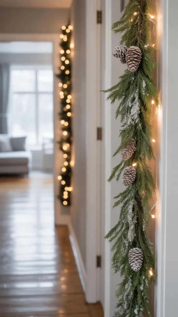 Serene Scandinavian Holiday Hallway