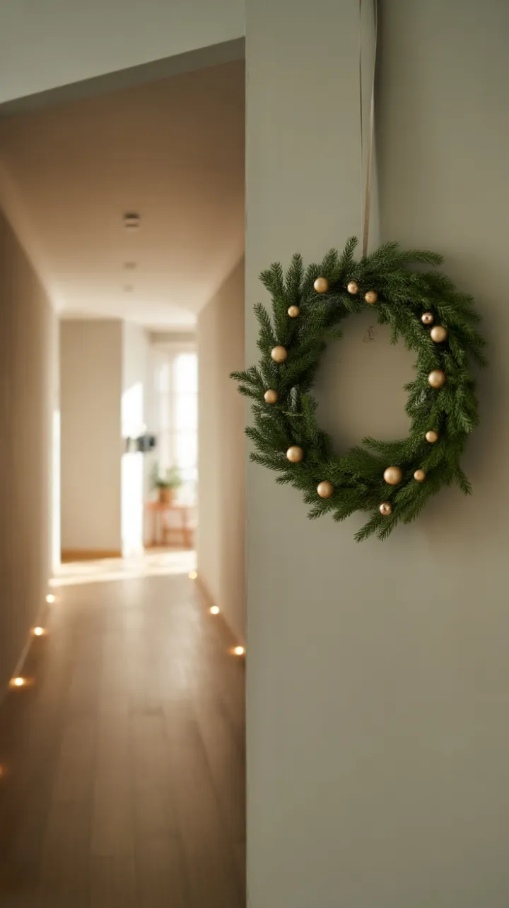 Scandinavian Calm in a Minimalist Holiday Hallway