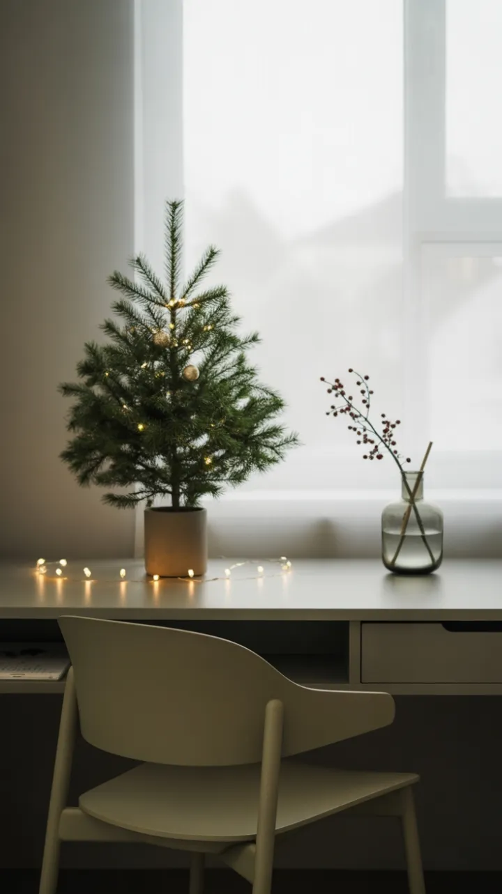 Serene Scandinavian Holiday Workspace