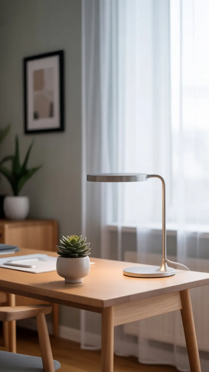 Understated Calm Scandinavian Home Office
