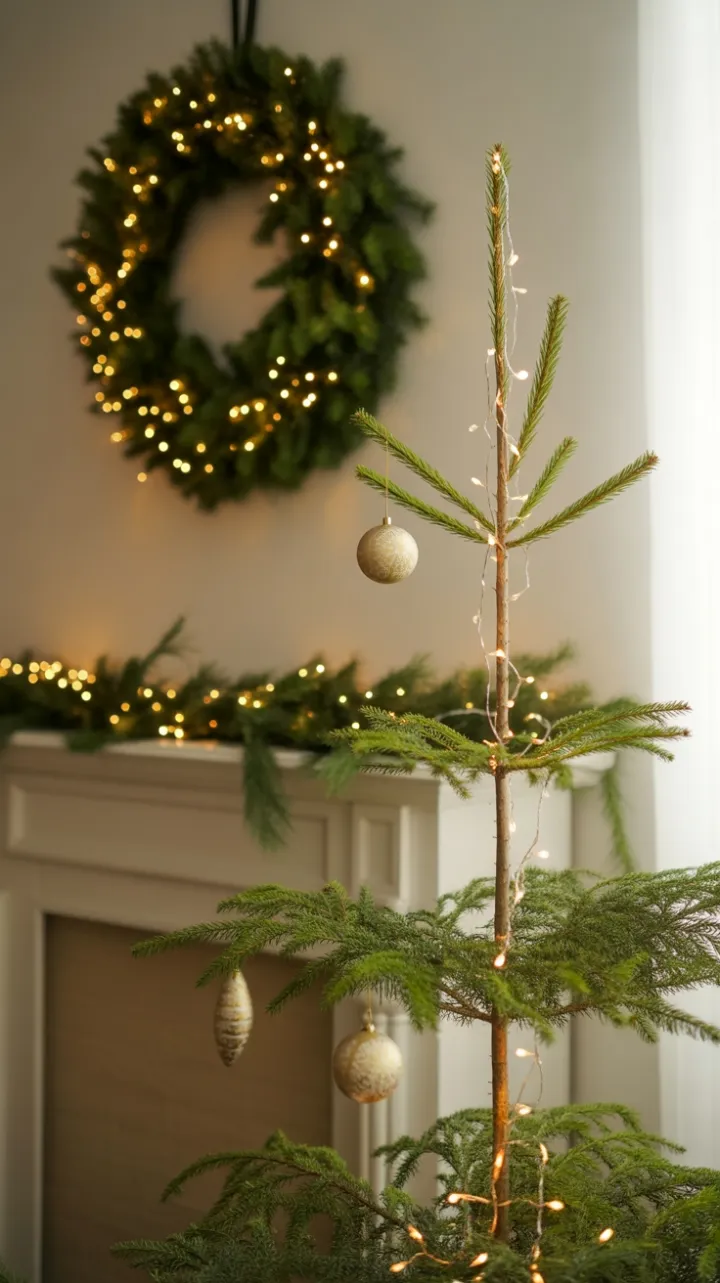 Serene Minimalist Holiday Living Room