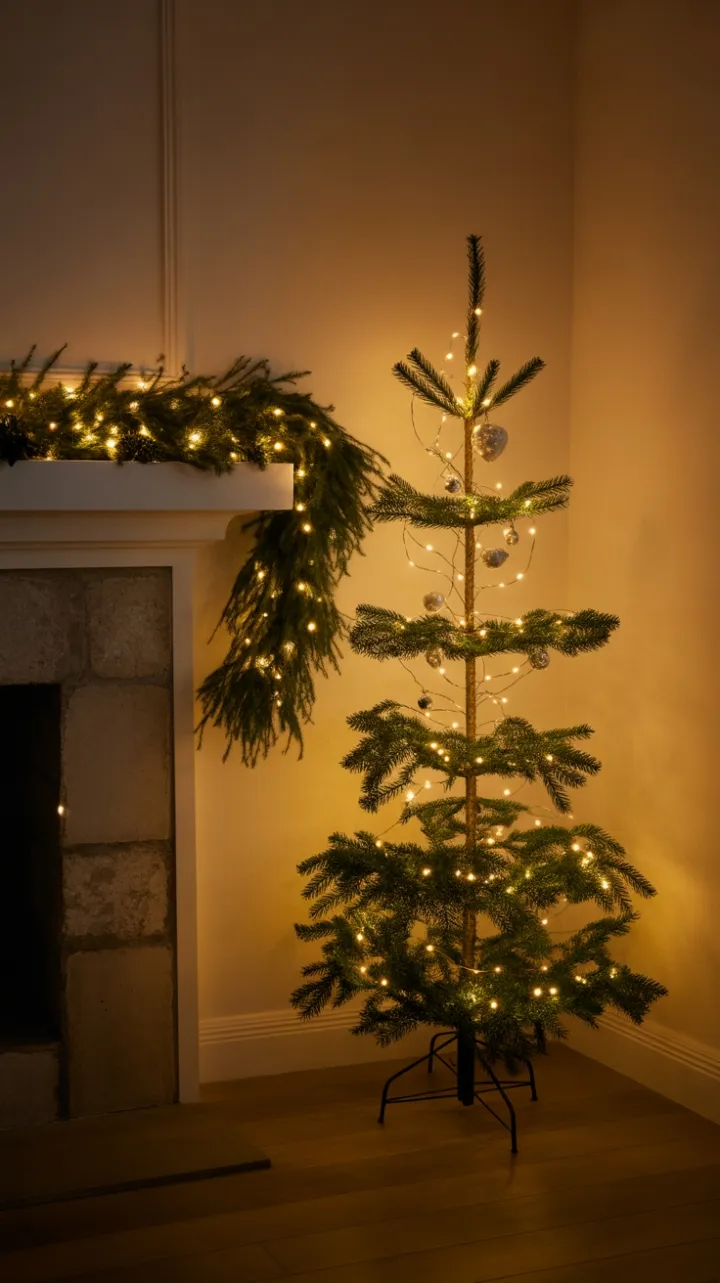 Serene Minimalist Christmas Hearth