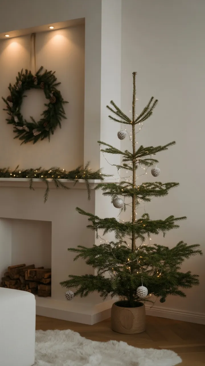 Quiet Elegance Minimalist Christmas Living Room