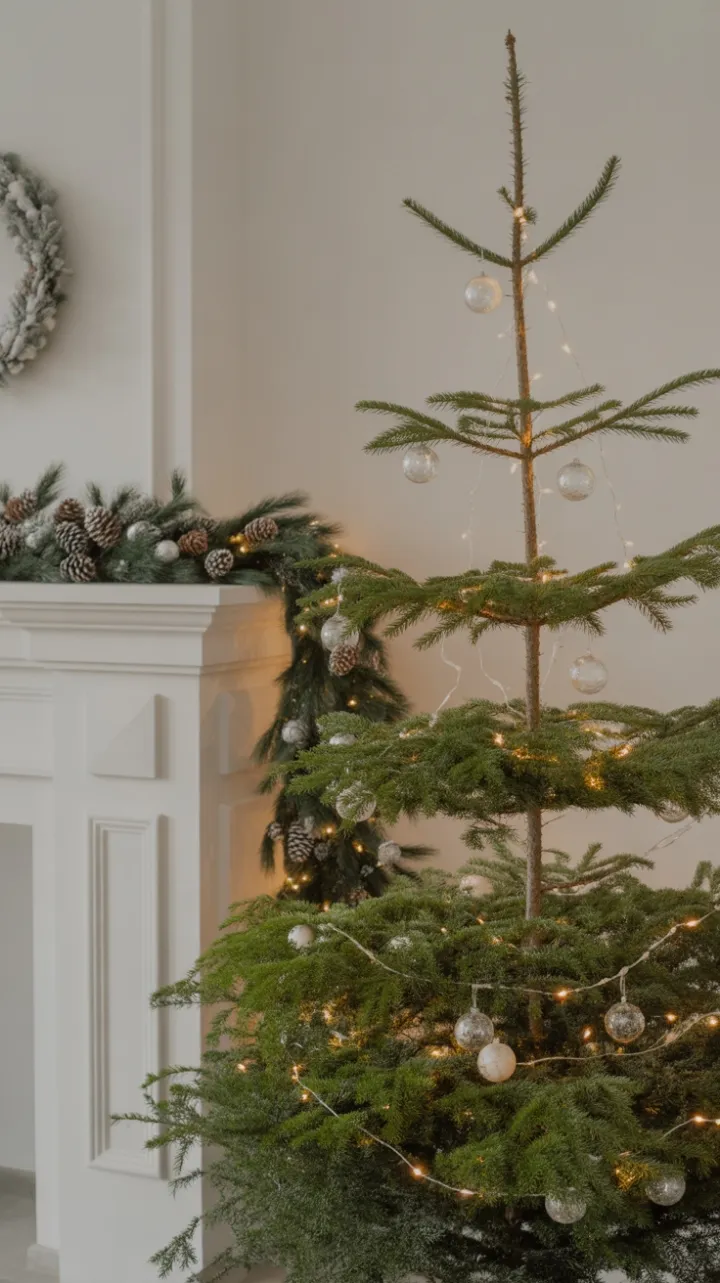 Quiet Glow of a Minimalist Christmas Living Room