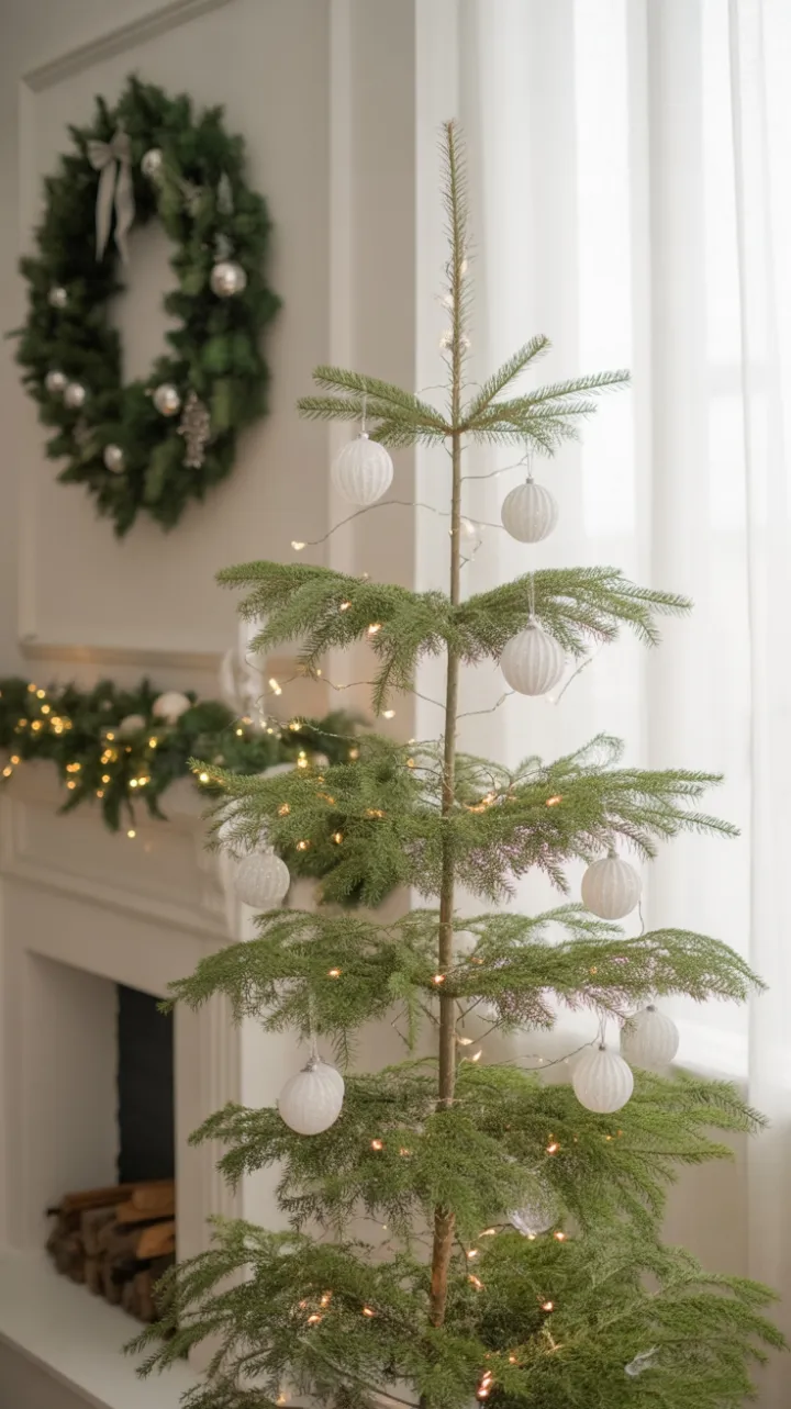 Serene Minimalist Christmas with Frosted Ornaments