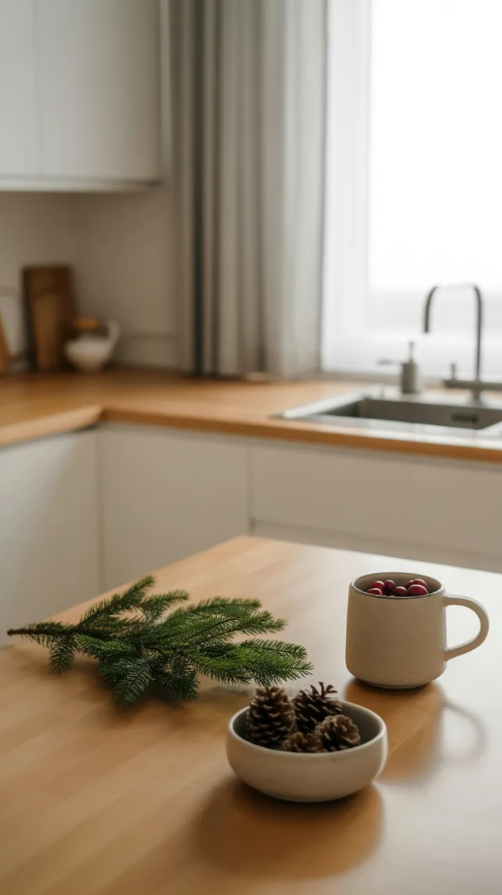Nordic Still Life with Evergreen and Cranberries