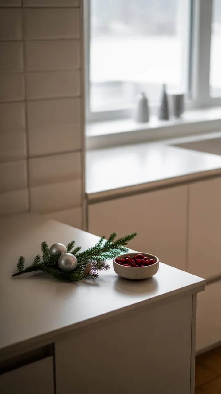 Nordic Calm Minimal Holiday Touches in the Kitchen