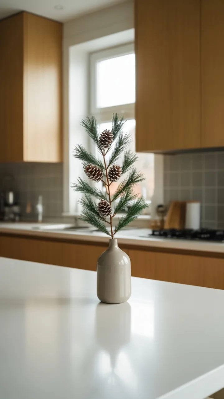 Scandinavian Serenity With Frosted Pinecones