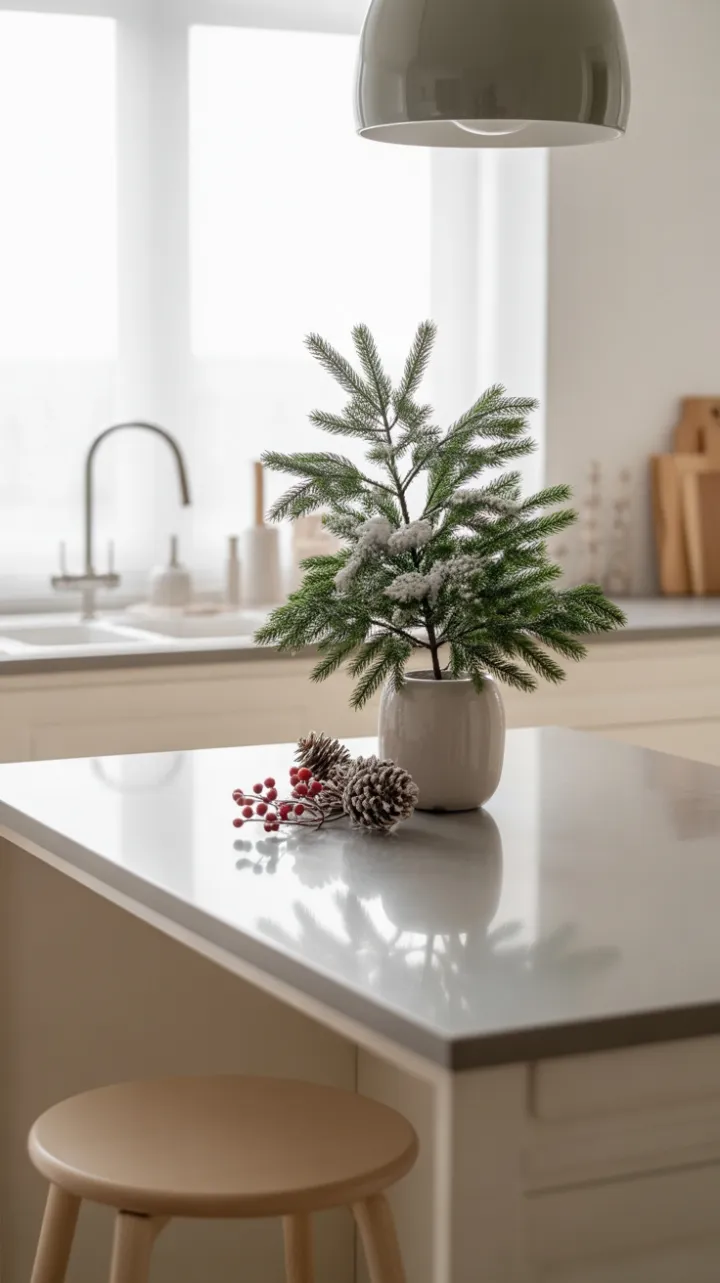 Minimalist Holiday Kitchen in Soft Nordic Light