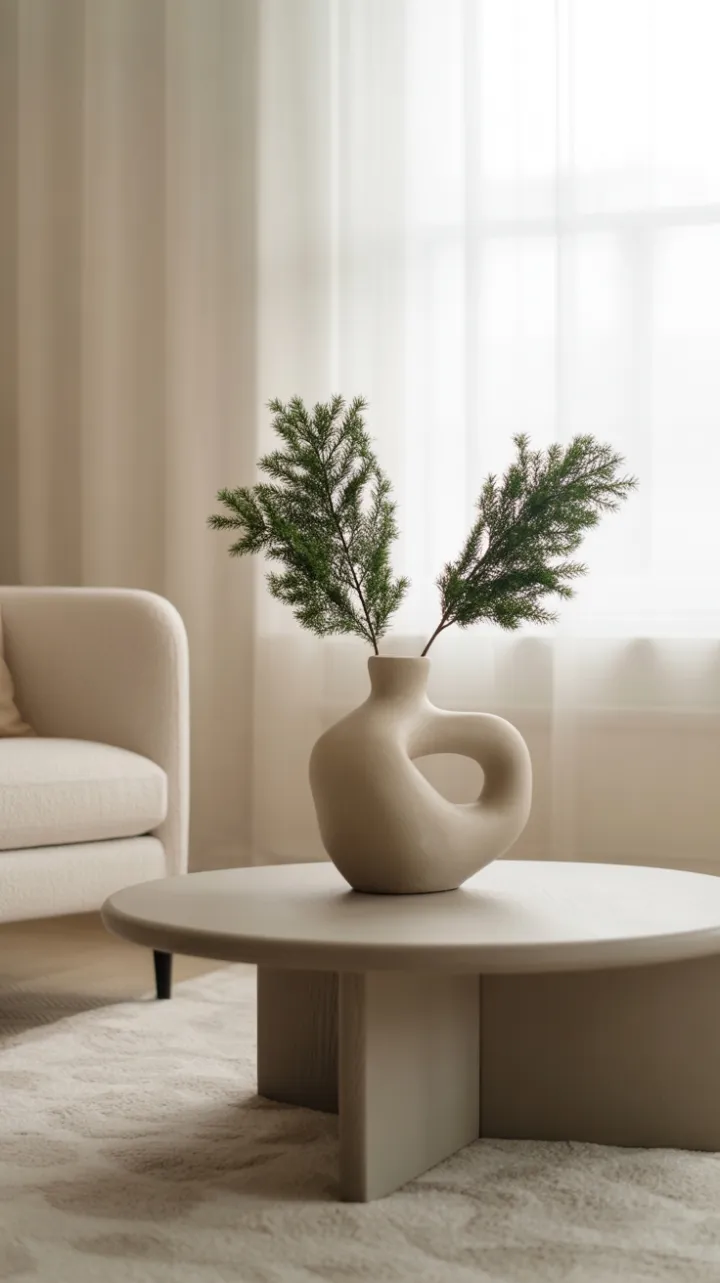 Evergreen Minimalism in a Scandinavian Living Room