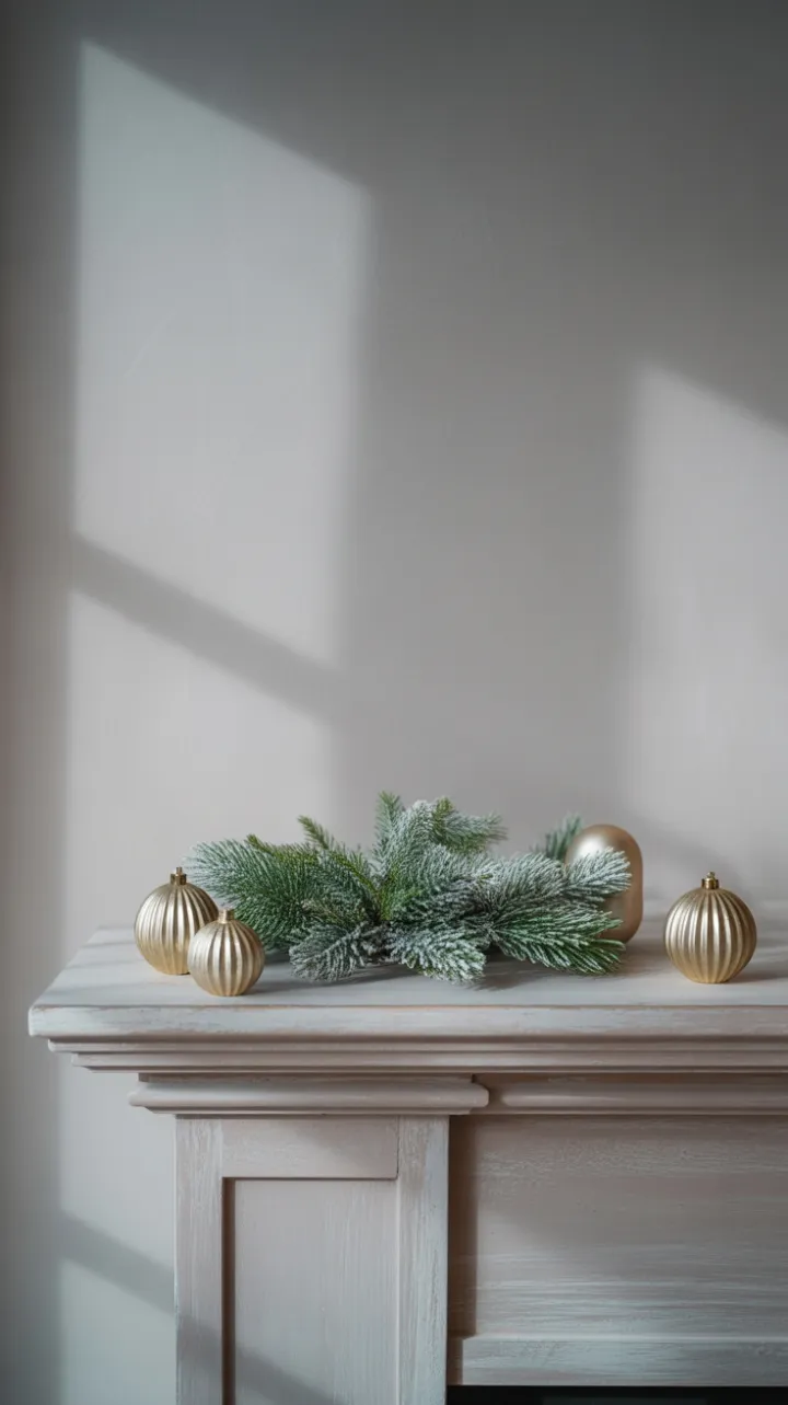 Frosted Minimalism on a Scandinavian Mantel