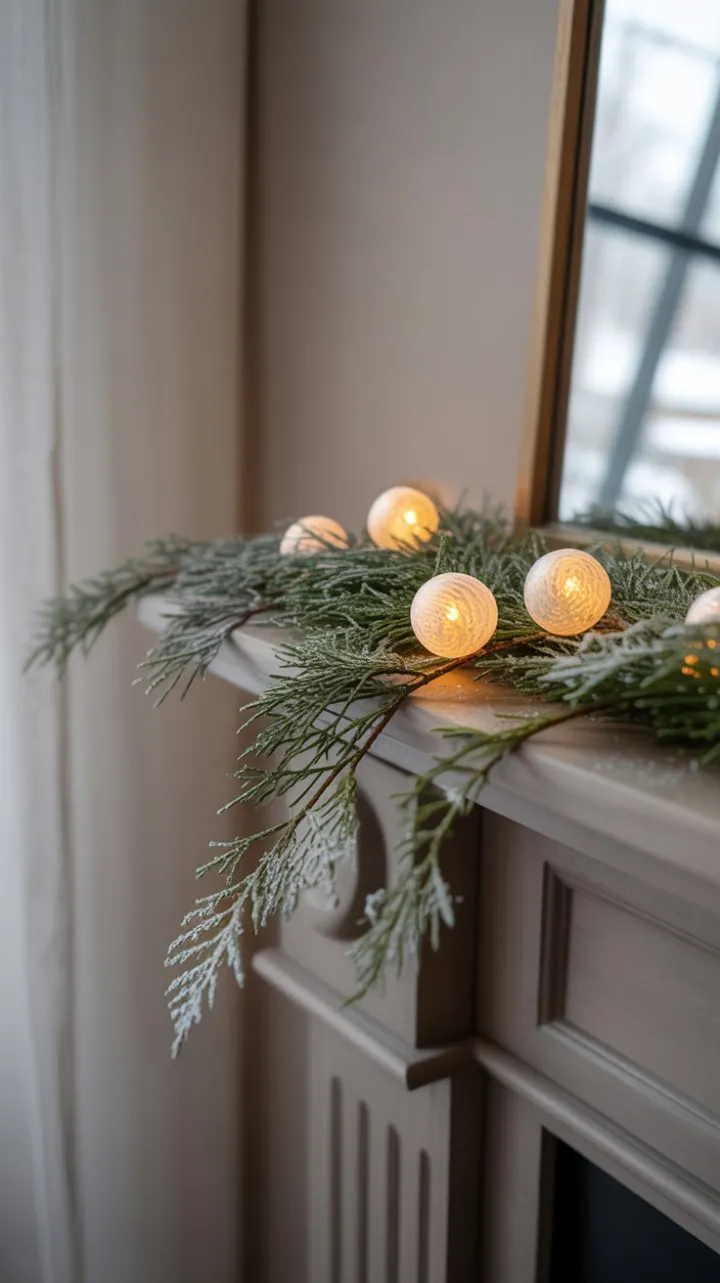 Frosted Evergreen and Whispered Lights