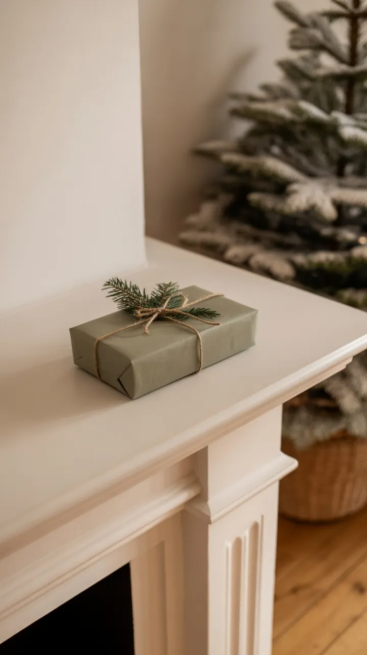Understated Scandinavian Holiday Mantel
