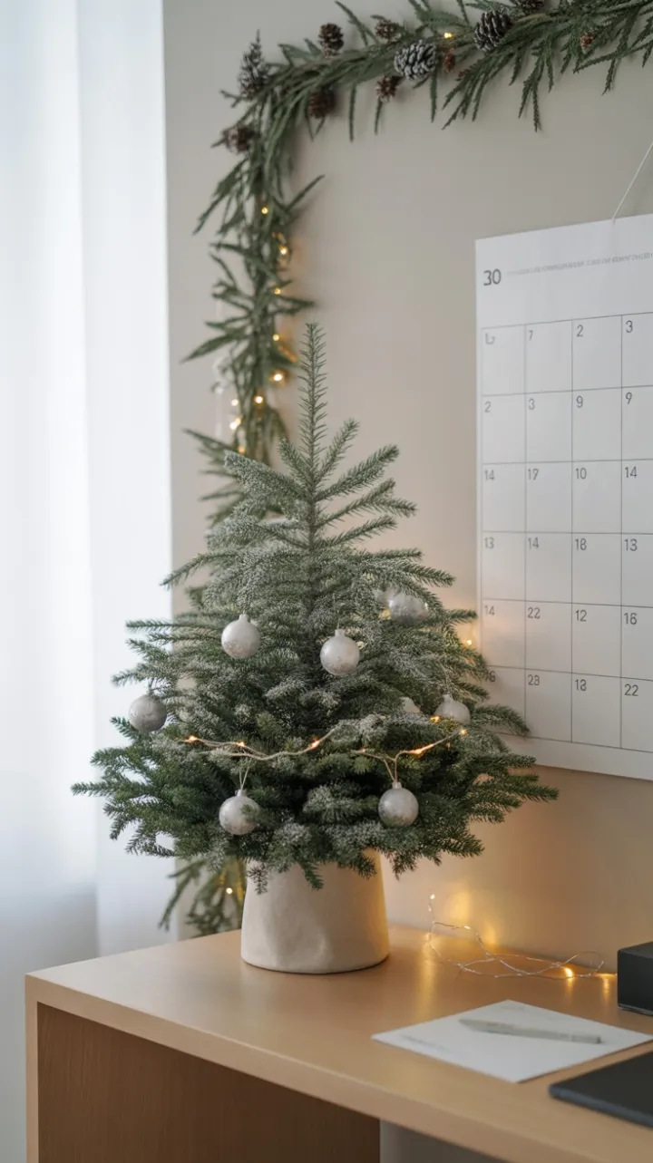 Quiet Holiday Elegance on a Minimalist Desk