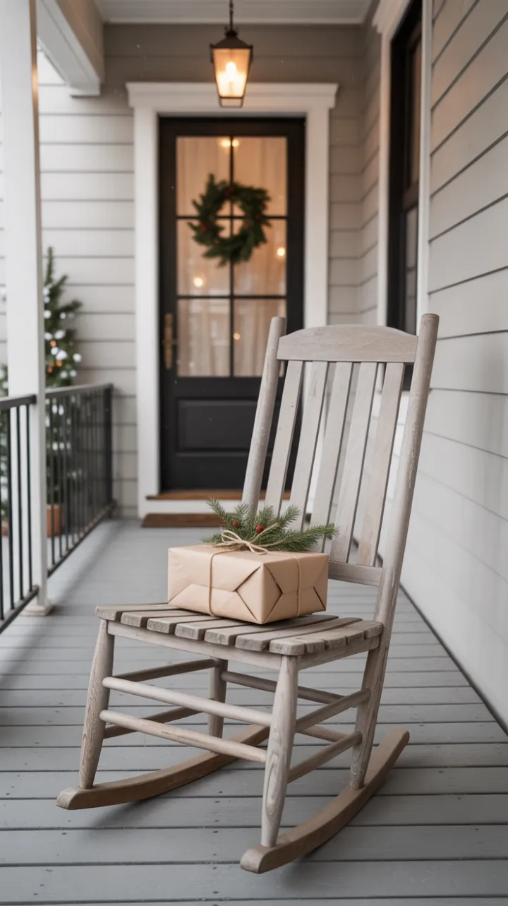 A Quiet Welcome on a Snow-Dusted Porch