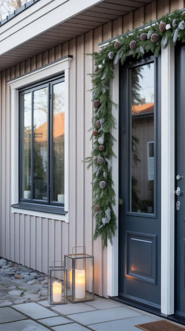 Scandinavian Calm for a Modern Holiday Entrance