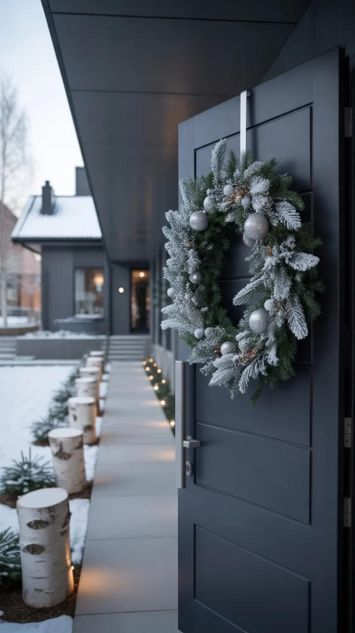 Scandinavian Quiet with a Frosted Wreath