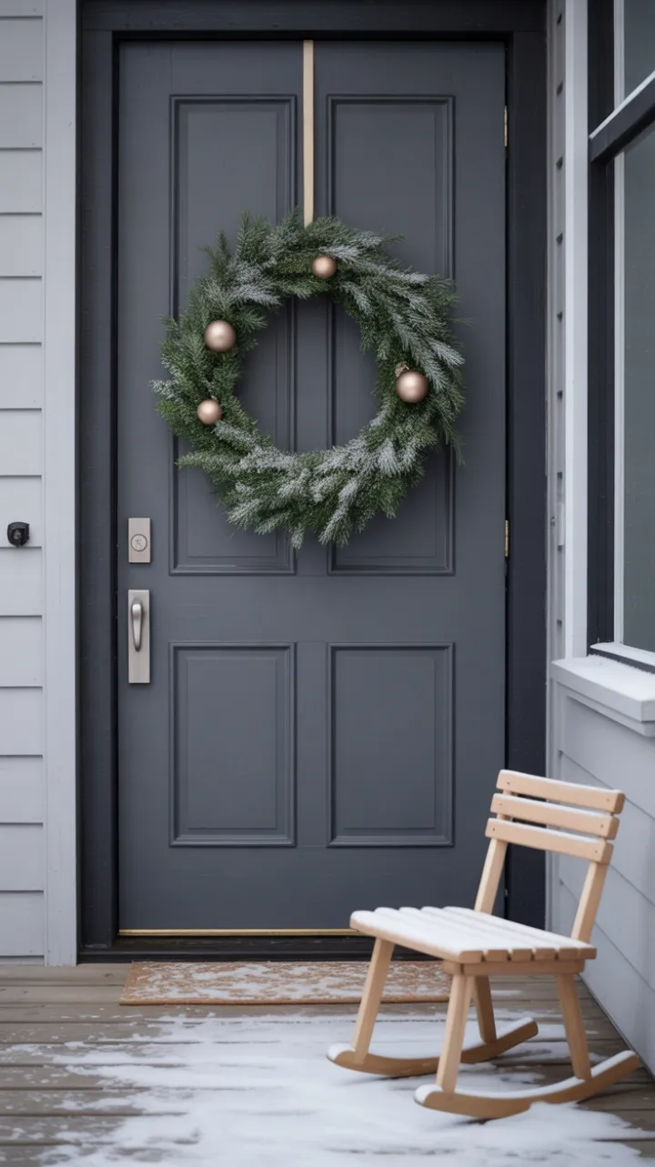 Frosted Simplicity Scandinavian Holiday Porch