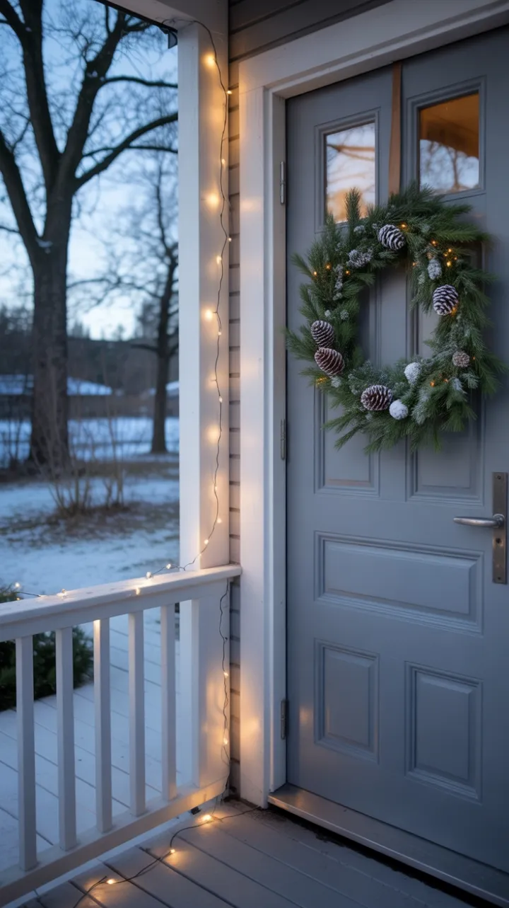 Quiet Nordic Holiday Porch