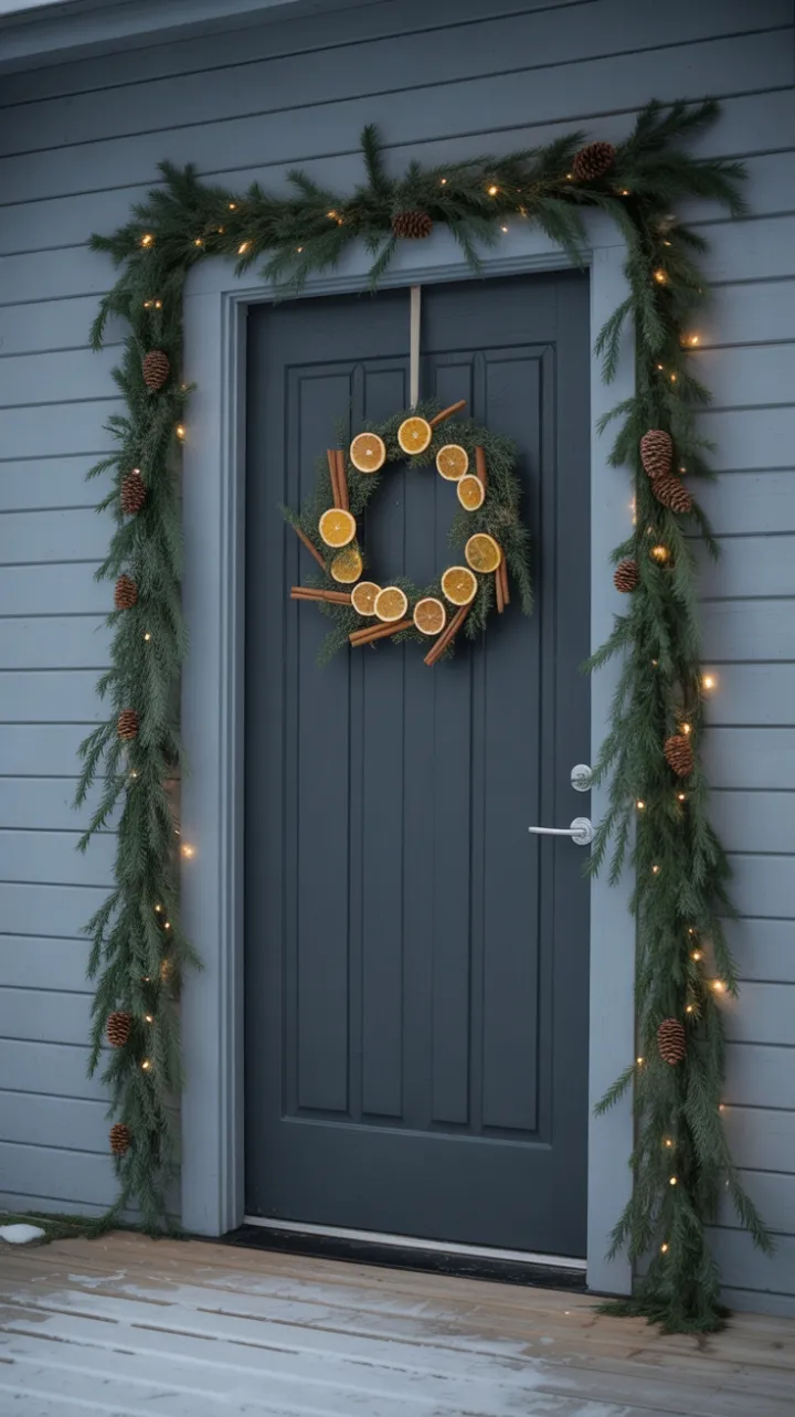 Understated Scandinavian Holiday Porch