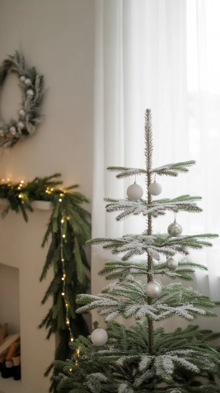 Serene Minimalist Christmas Living Room