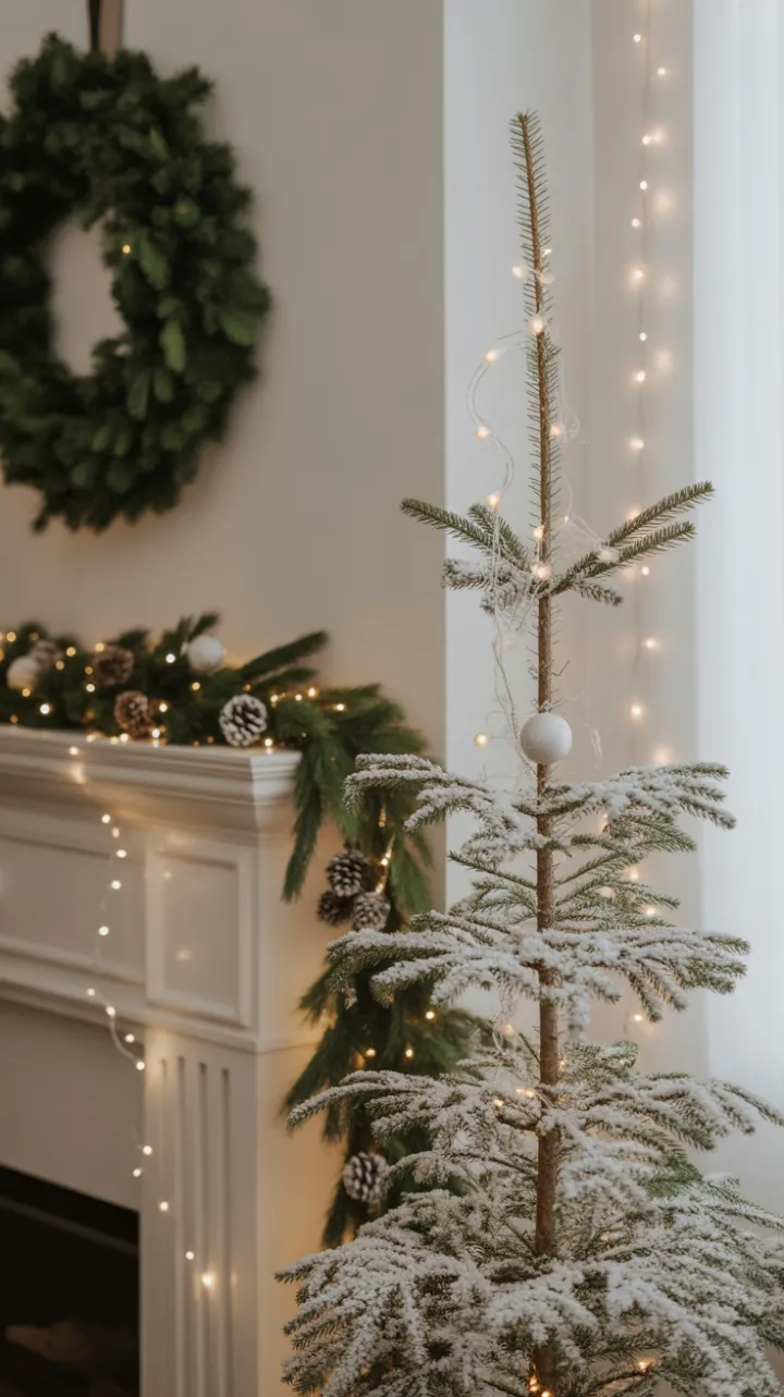 Snow-Dusted Fir and Cozy Holiday Glow