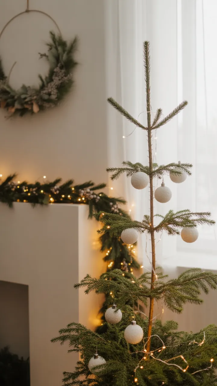 Serene Minimalist Christmas Living Room