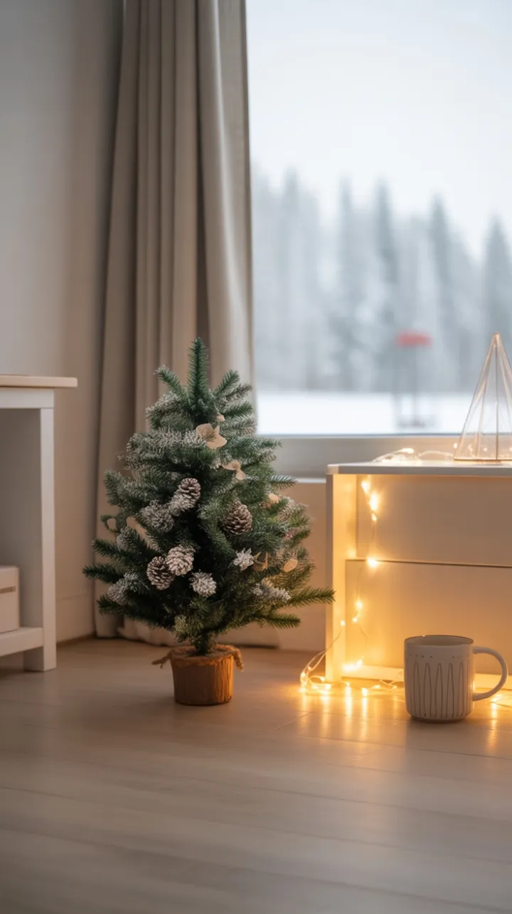 Serene Minimalist Christmas Corner