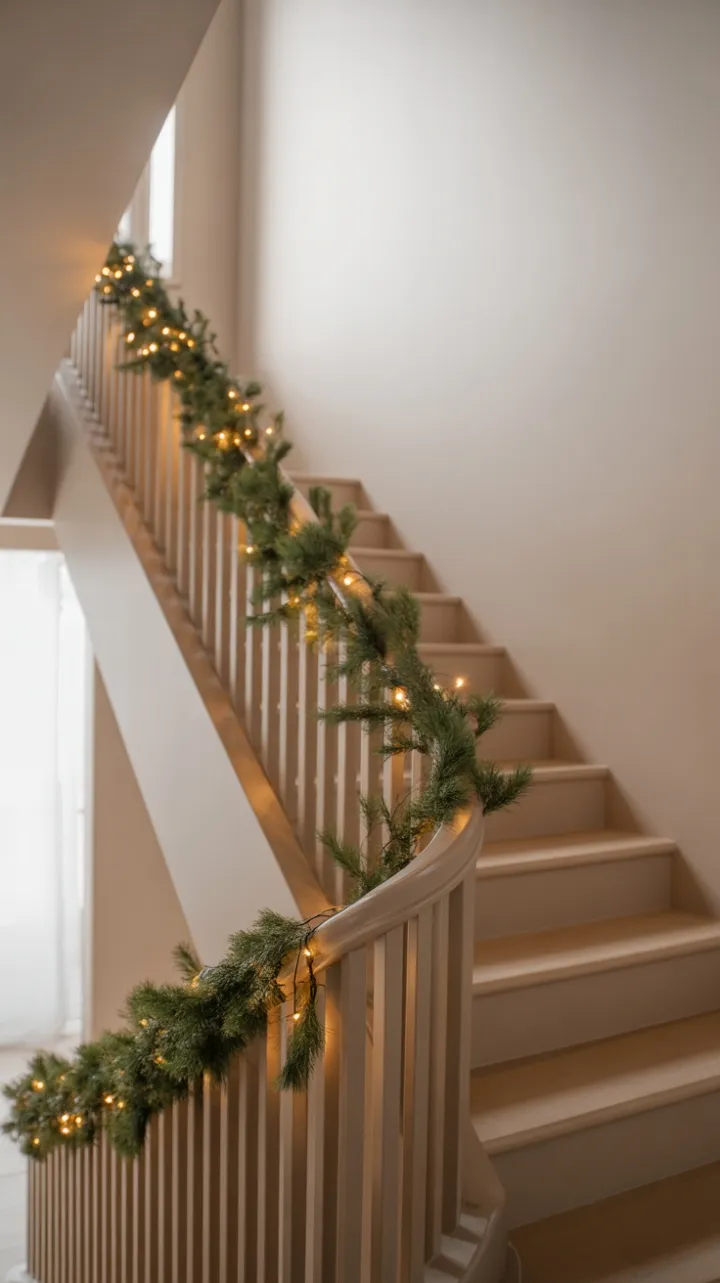 Scandinavian Staircase Dressed in Winter Light