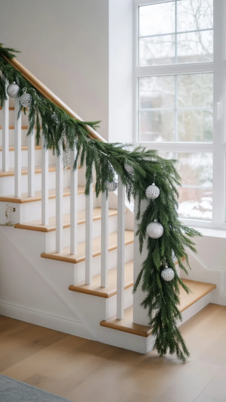 Scandinavian Staircase Dressed in Winter Light