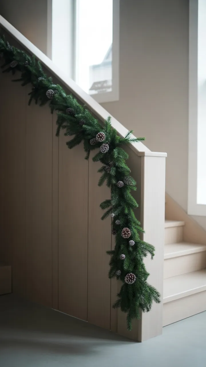 Subtle Pine on a Minimal Scandinavian Staircase