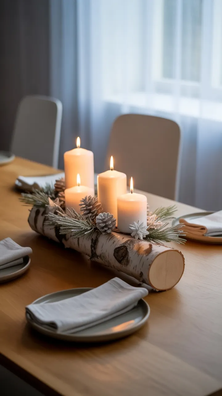 Birchwood Candlelight Minimalist Holiday Table