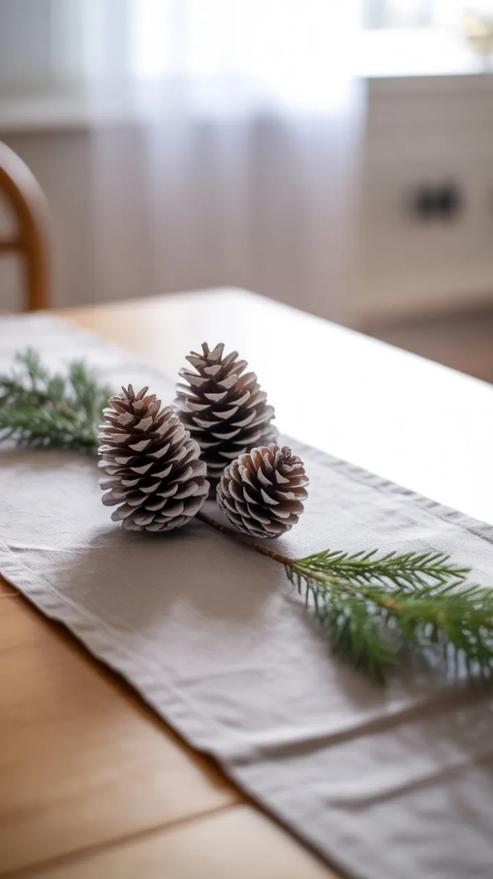 Quiet Light Over Frosted Pinecones