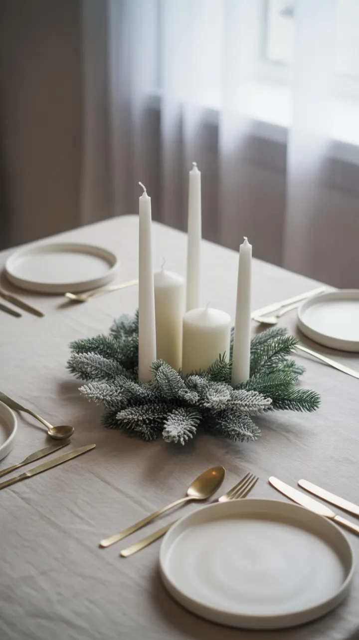 Frosted Evergreen and Candlelit Minimalism