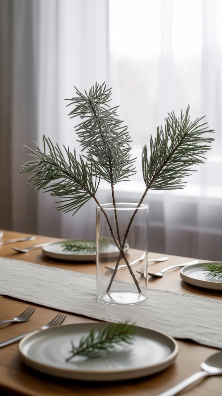 Scandinavian Calm with Frosted Pines and Juniper