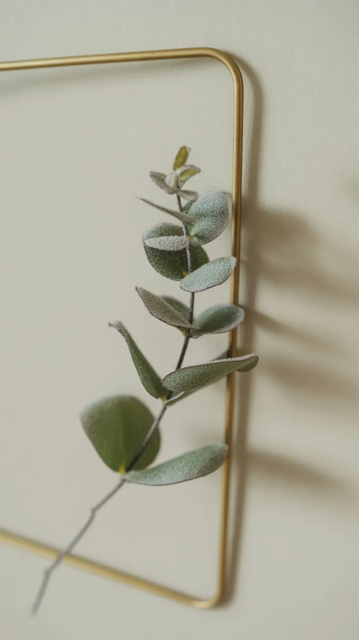 Silvery Eucalyptus on Brushed Brass