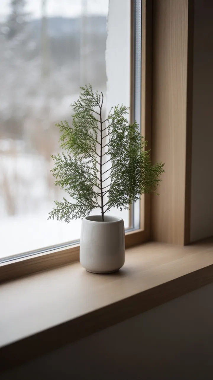 Evergreen in Winter Light