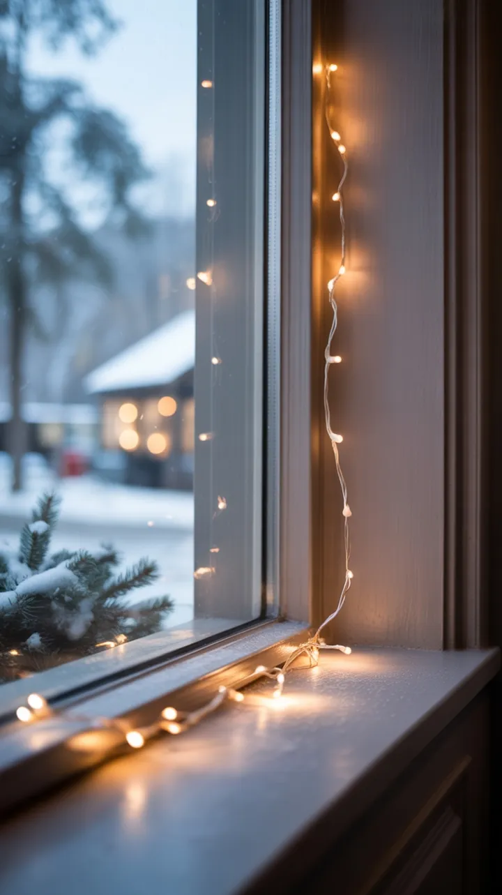 Soft Glow on a Scandinavian Winter Window