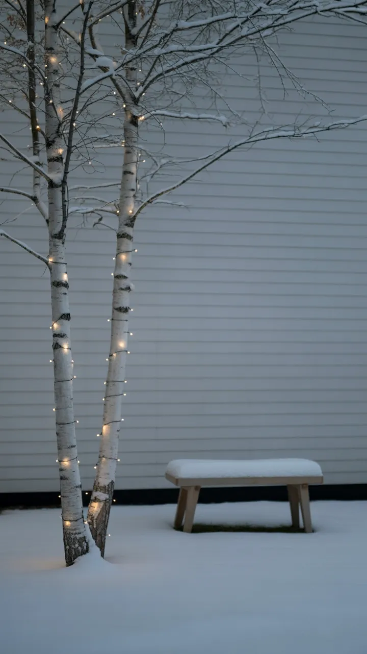 Nordic Birch in Winter Light