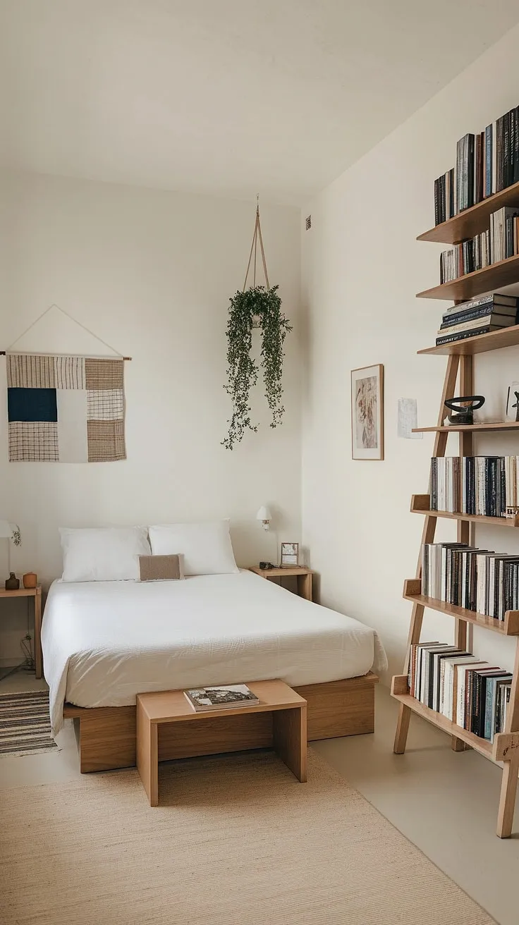 Transforming a narrow bedroom into a sanctuary: This single bedroom apartment showcases small bedroom storage ideas and small space bedroom designs, proving that even the smallest spaces can be maximized with minimalist bedroom ideas.