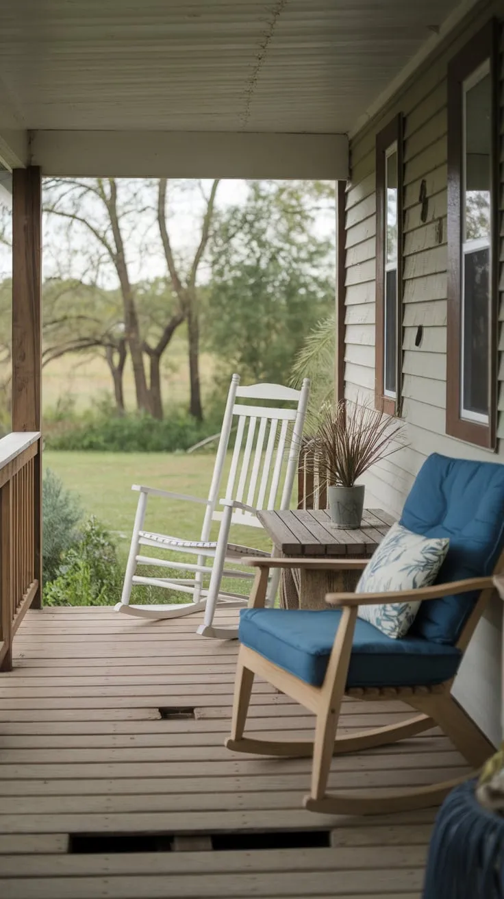 Cozy Retreat on a Small Back Porch