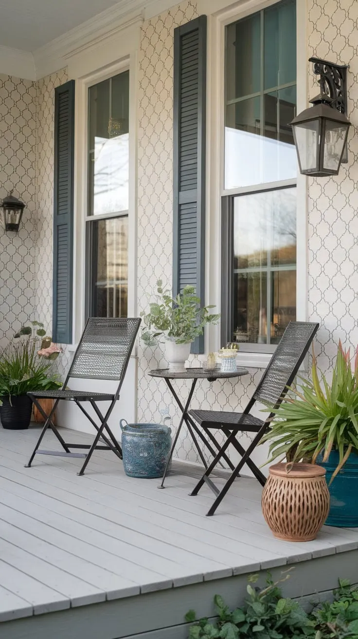 Cozy Back Porch Retreat with Plants and Decor
