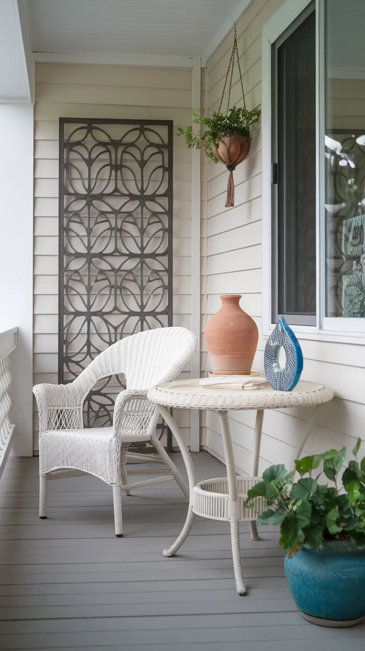 Charming Small Back Porch Oasis