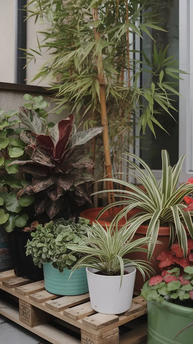 Transforming a tiny balcony into a vibrant oasis with this small balcony garden.  Container gardening at its finest, showcasing the beauty of balcony plants and the magic of small space gardening.  These balcony garden ideas prove that even the smallest spaces can bloom with vertical gardening techniques.  Perfect for urban gardening or a rooftop garden, this setup offers a wealth of small garden ideas.