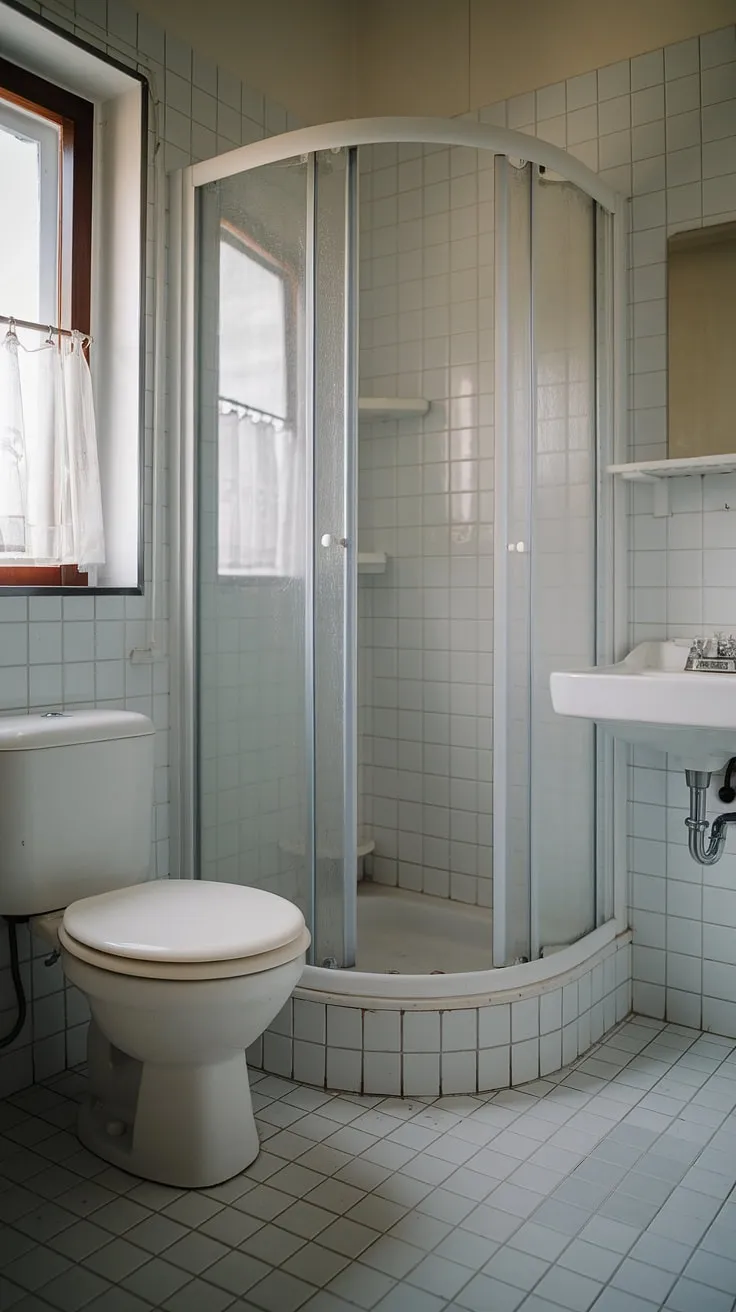 This small bathroom interior proves that even a small powder bathroom can be a luxurious retreat. Note the efficient bathroom design and thoughtful small bathroom renovations.