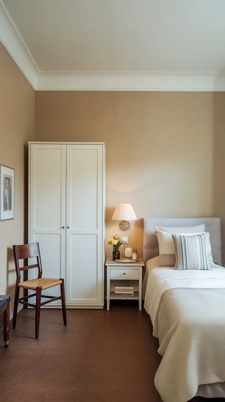 Cozy and functional: This small double bedroom proves that maximizing space doesn't mean sacrificing style. Clever storage solutions and thoughtful small bedroom decoration ideas create a relaxing retreat. Explore small bedroom storage ideas, over bed storage ideas, and wall storage ideas for small bedrooms to achieve your dream small bedroom design ideas.