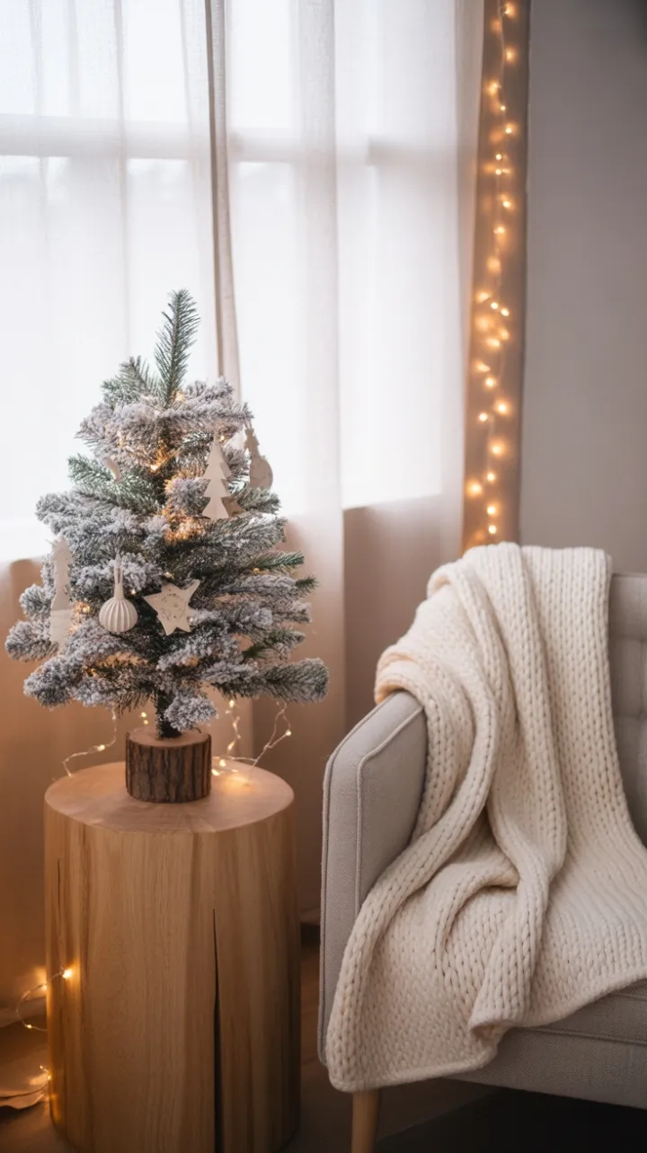 Serene Minimalist Christmas Nook