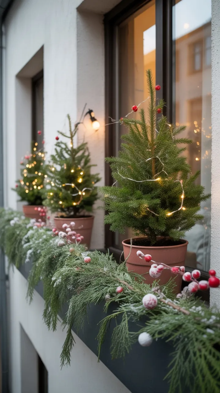 Pocket-Sized Holiday Balcony Aglow