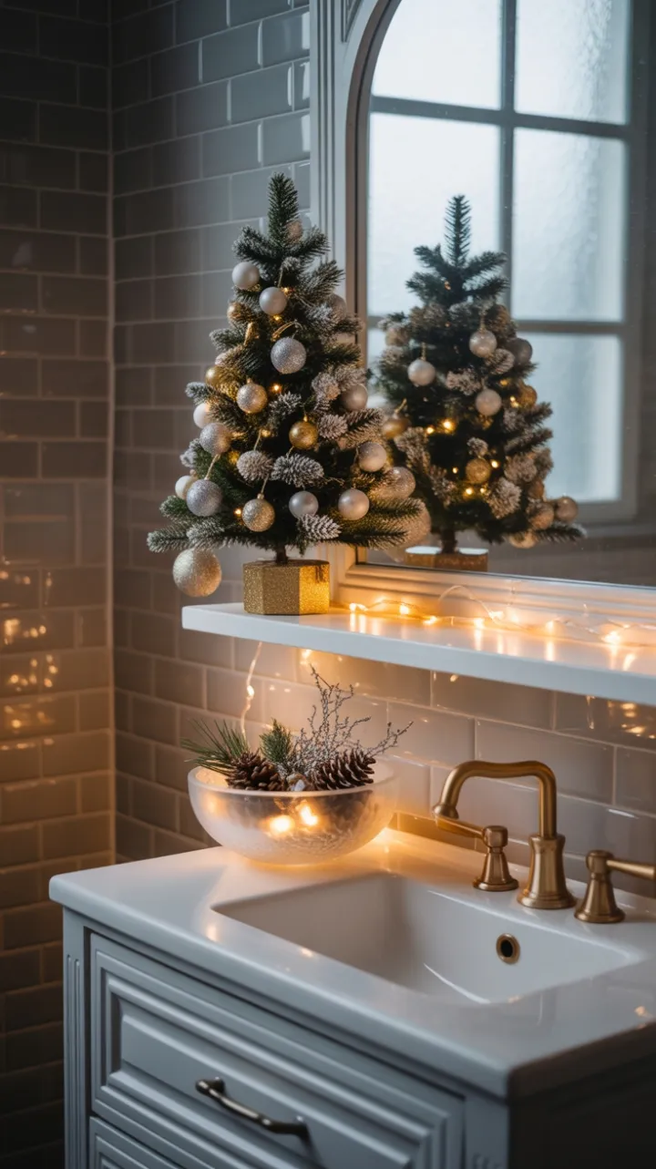 A Cozy Holiday Nook in Brushed Brass and Frosted Light